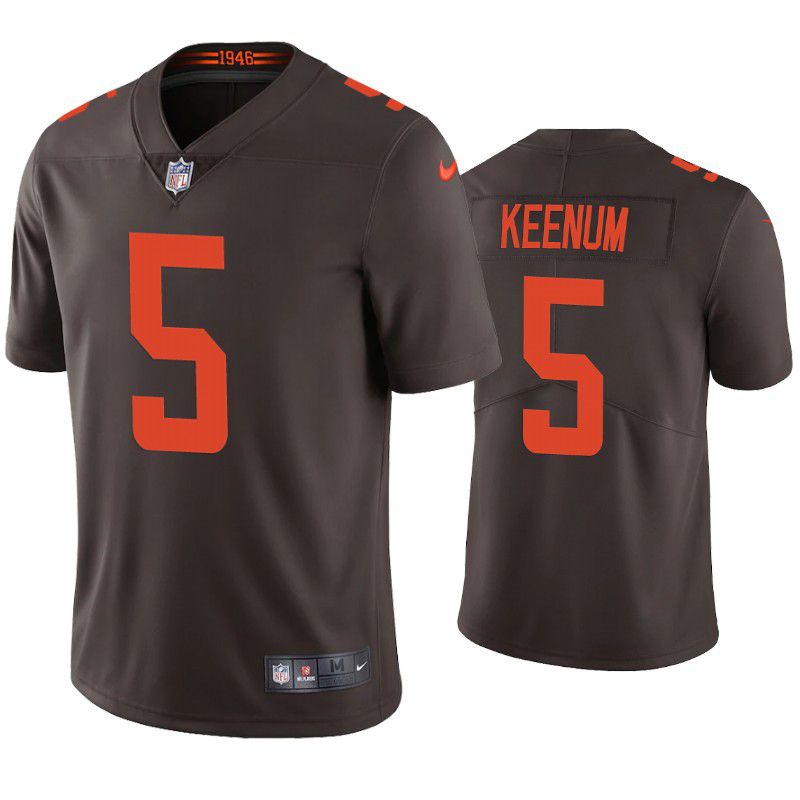 Men Cleveland Browns #5 Case Keenum Nike Brown Alternate Game NFL Jersey